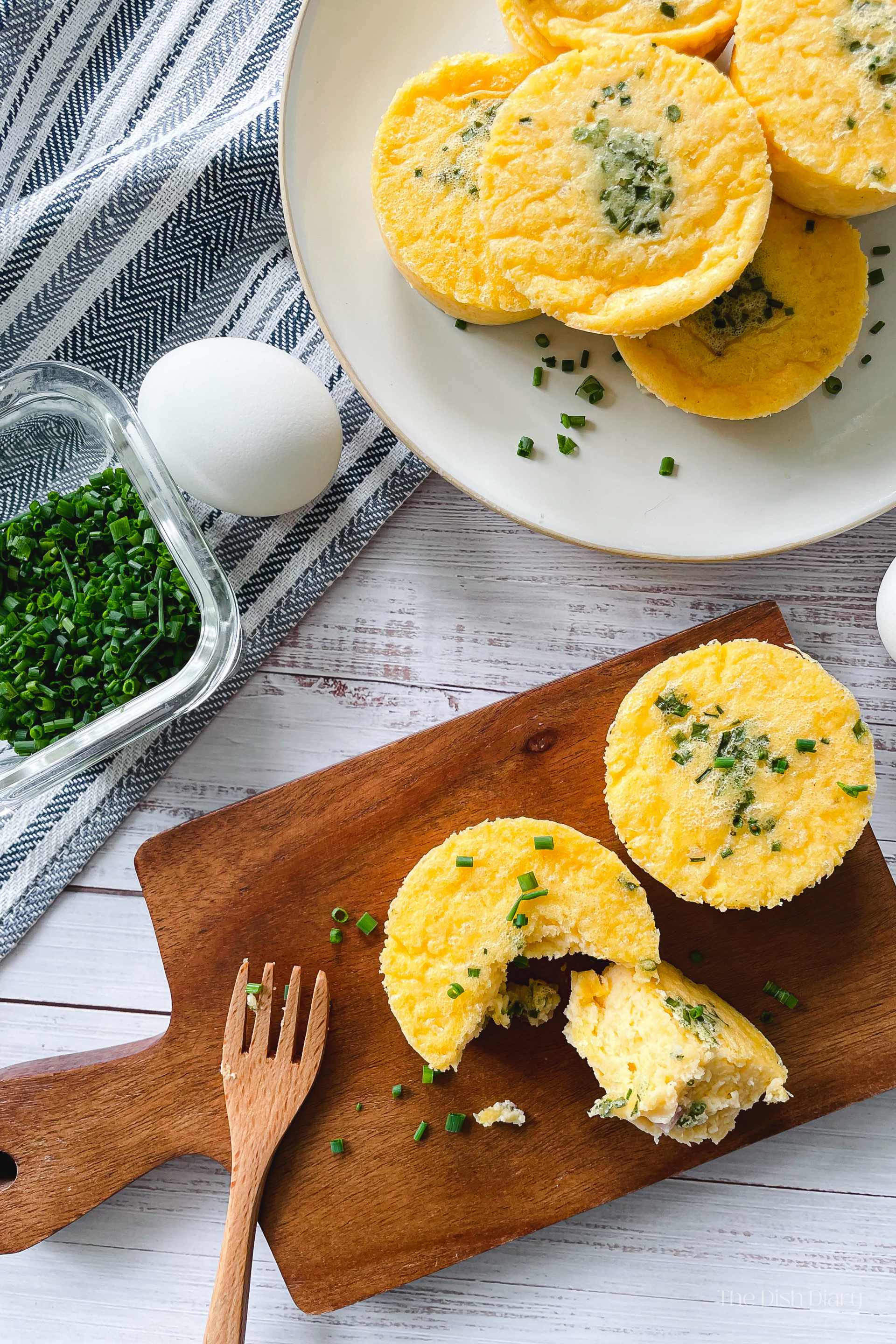 Egg Bites with Ham and Cheddar