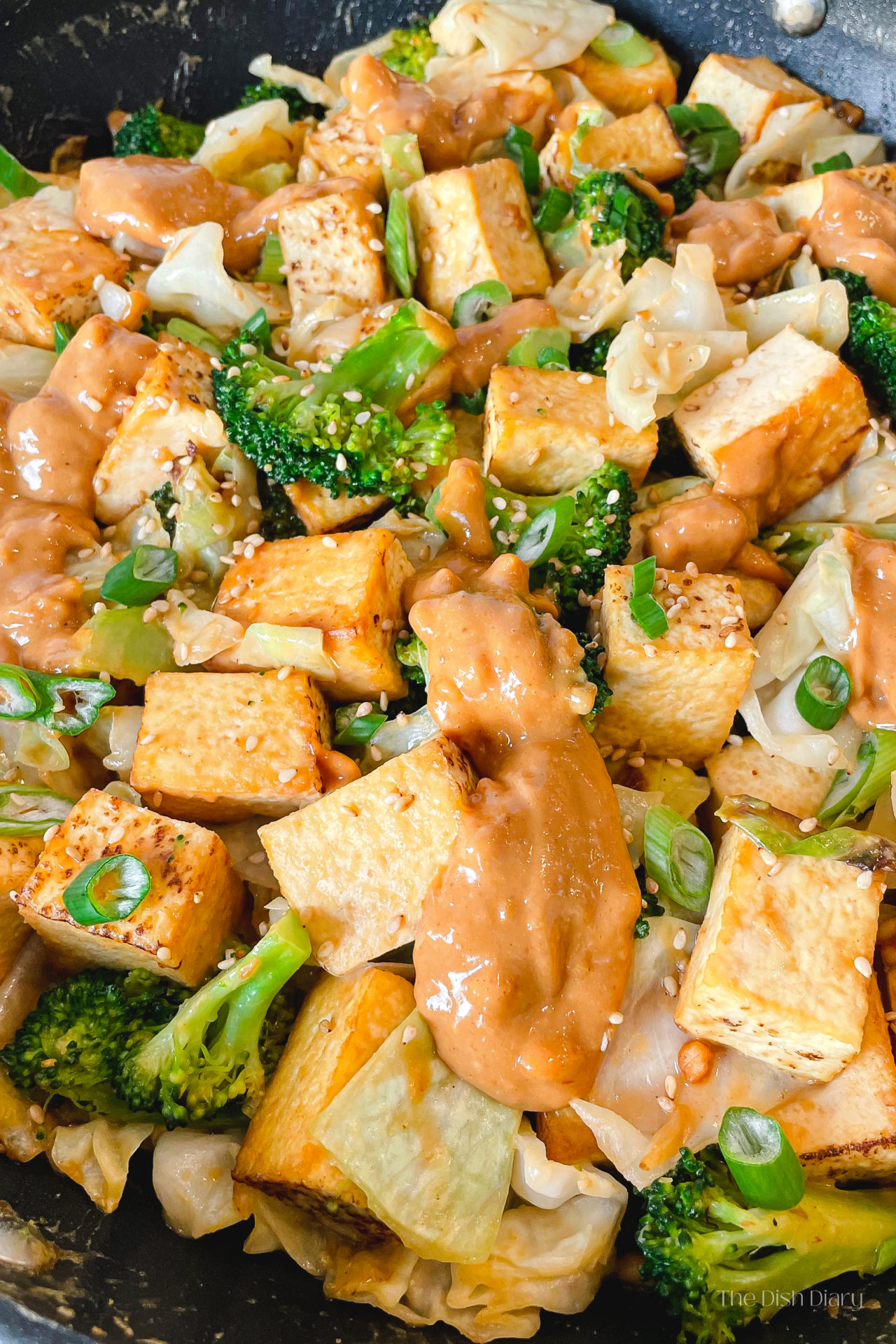 Tofu Vegetable Stir-fry with Peanut Sauce