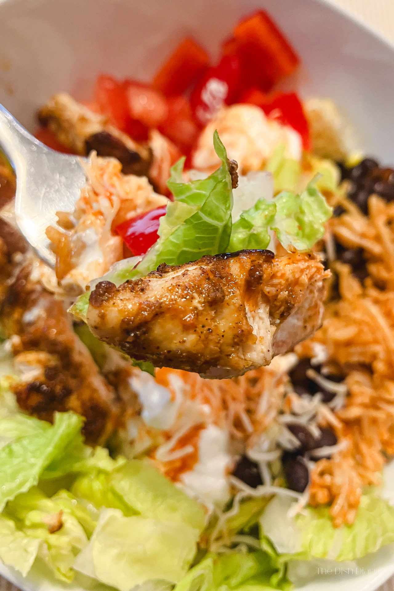 Loaded Chicken Taco Salad Bowl