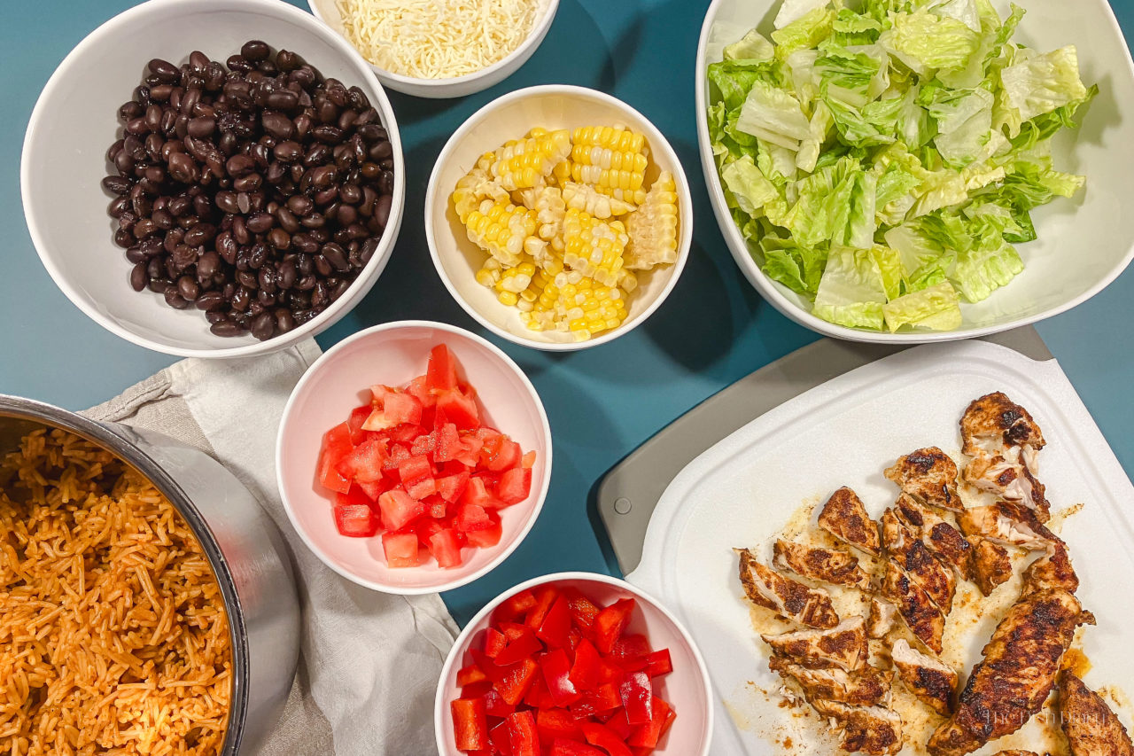 Loaded Chicken Taco Salad Bowl