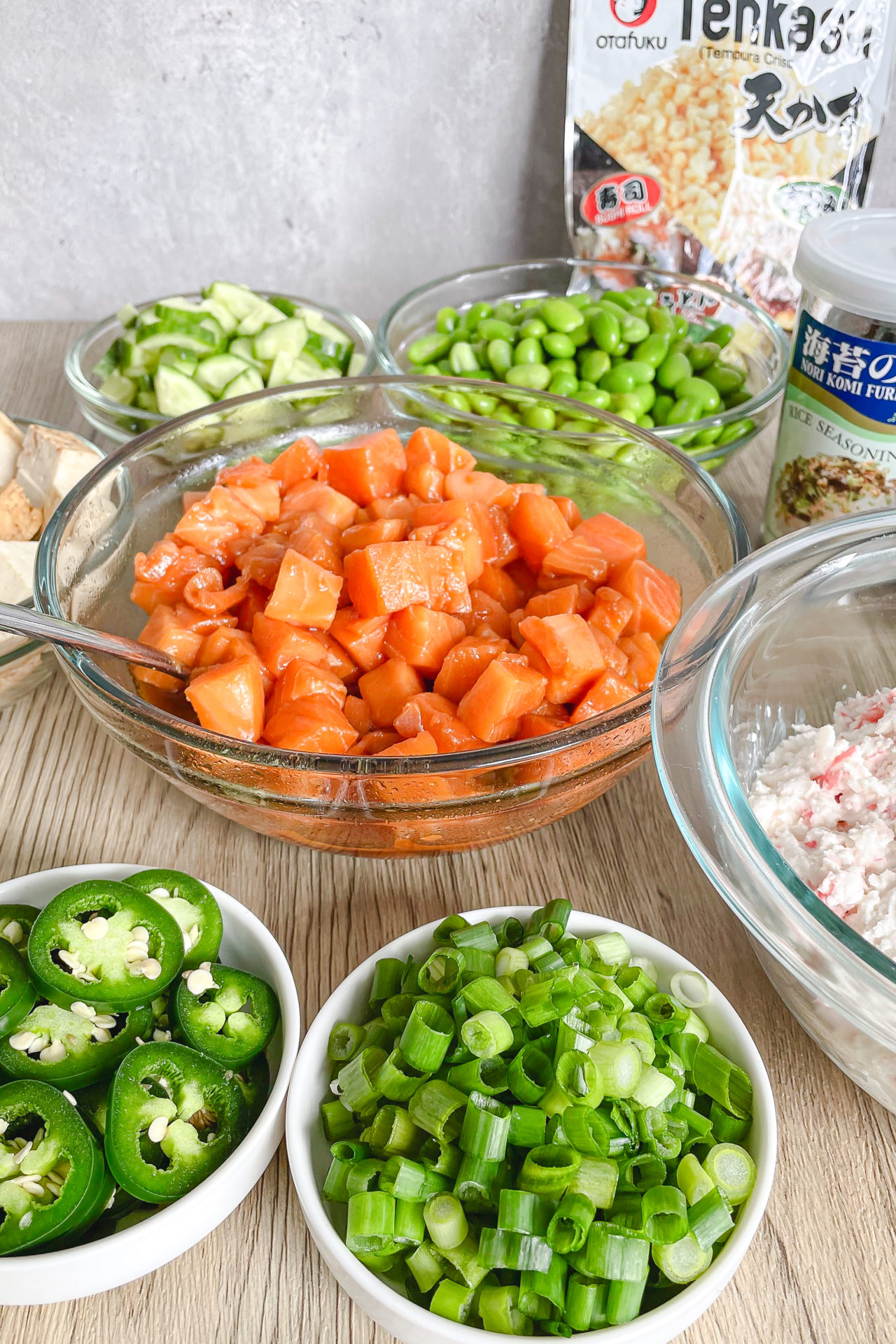 Fresh DIY Salmon Poke Bowl