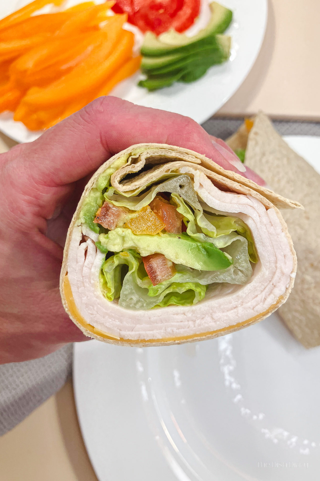 Cold Turkey and Vegetable Wrap