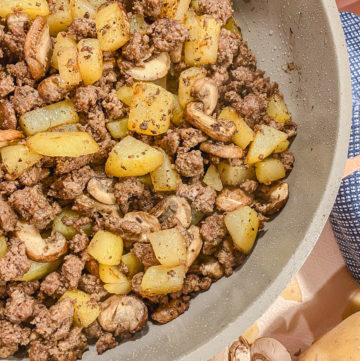 Mince Mushroom Potato Skillet