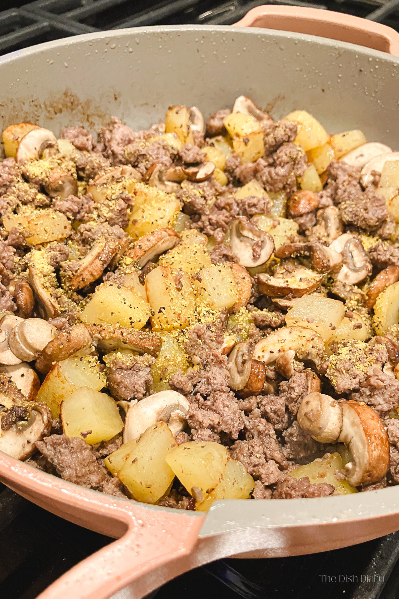 Mince Mushroom Potato Skillet