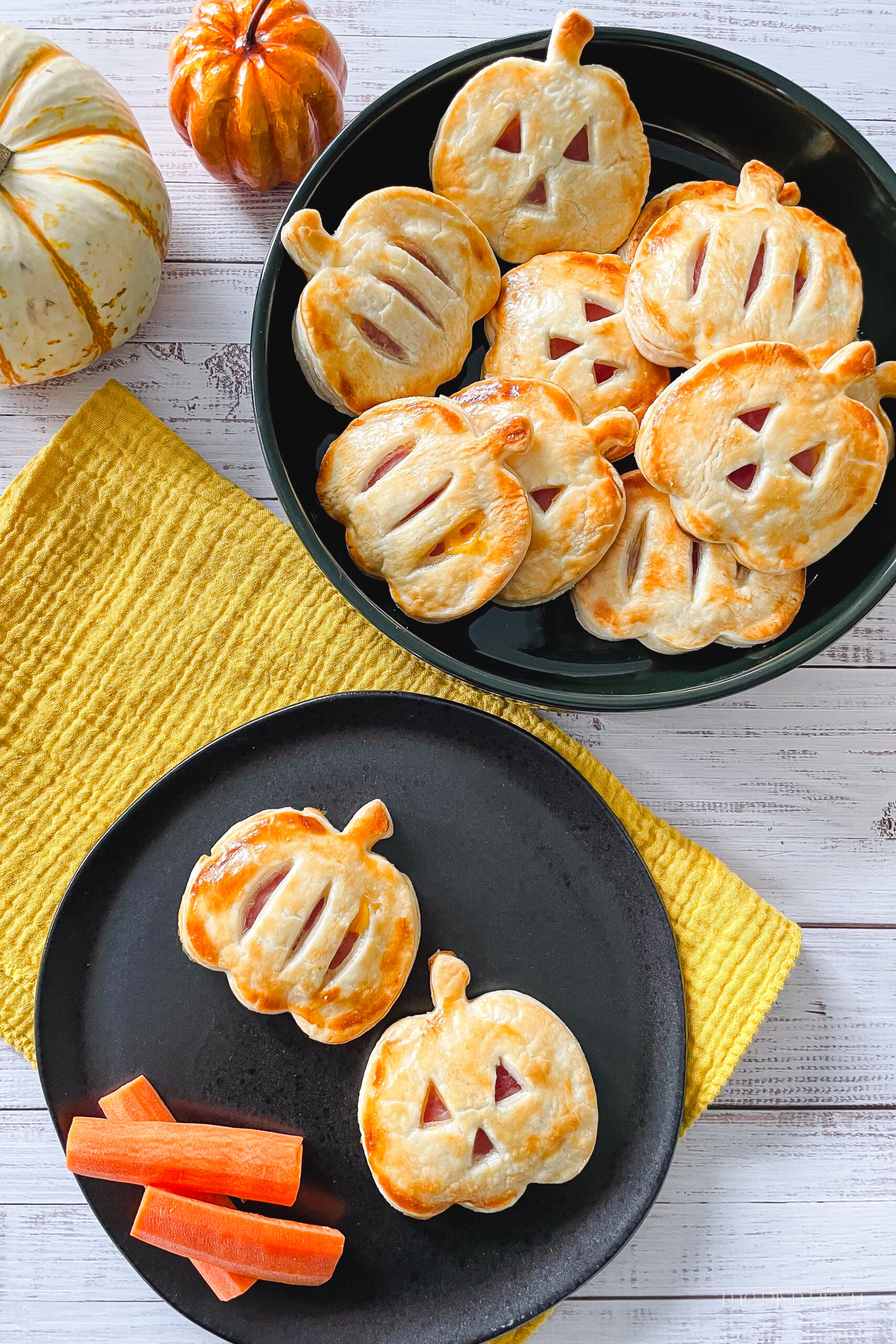 Halloween Ham and Cheese Hand Pies - The Dish Diary