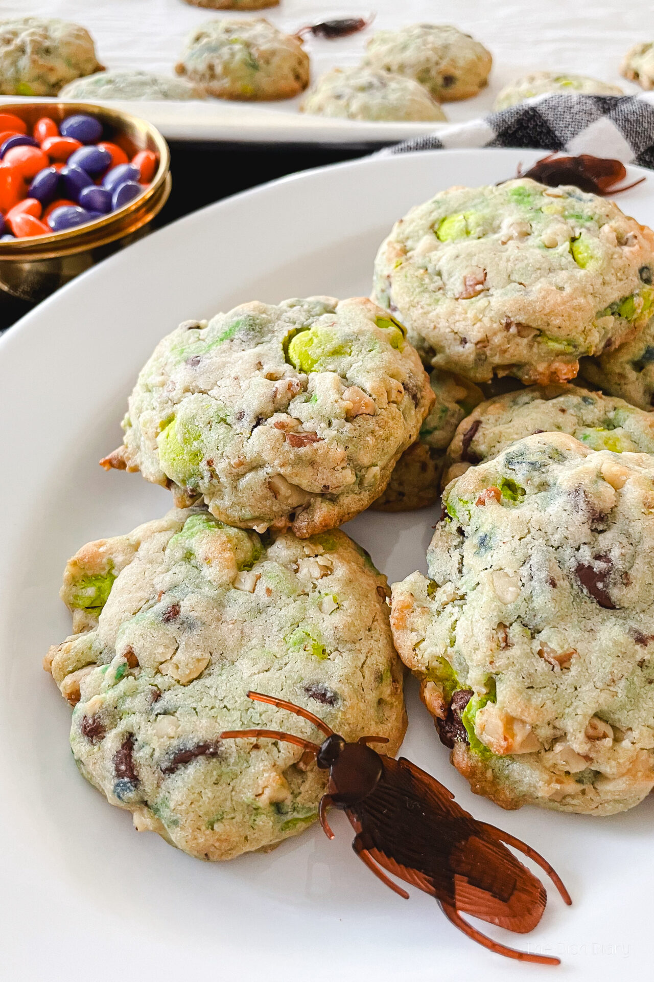 Halloween Moldy Candy and Walnut Cookies