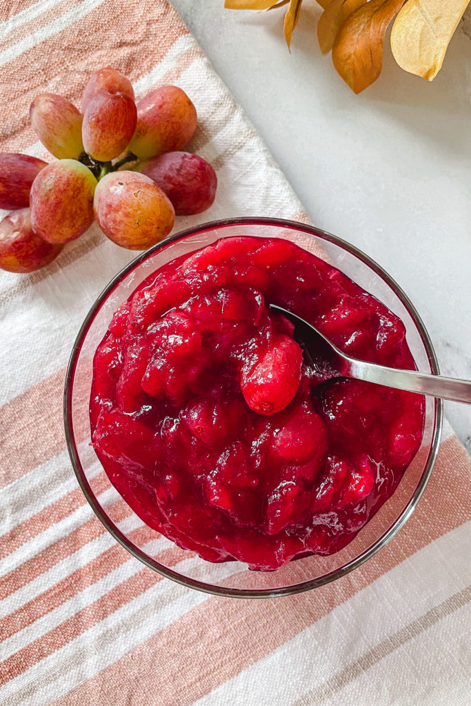 Fresh Cranberry and Grape Compote