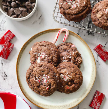 Peppermint Dark Chocolate Chip Cookies