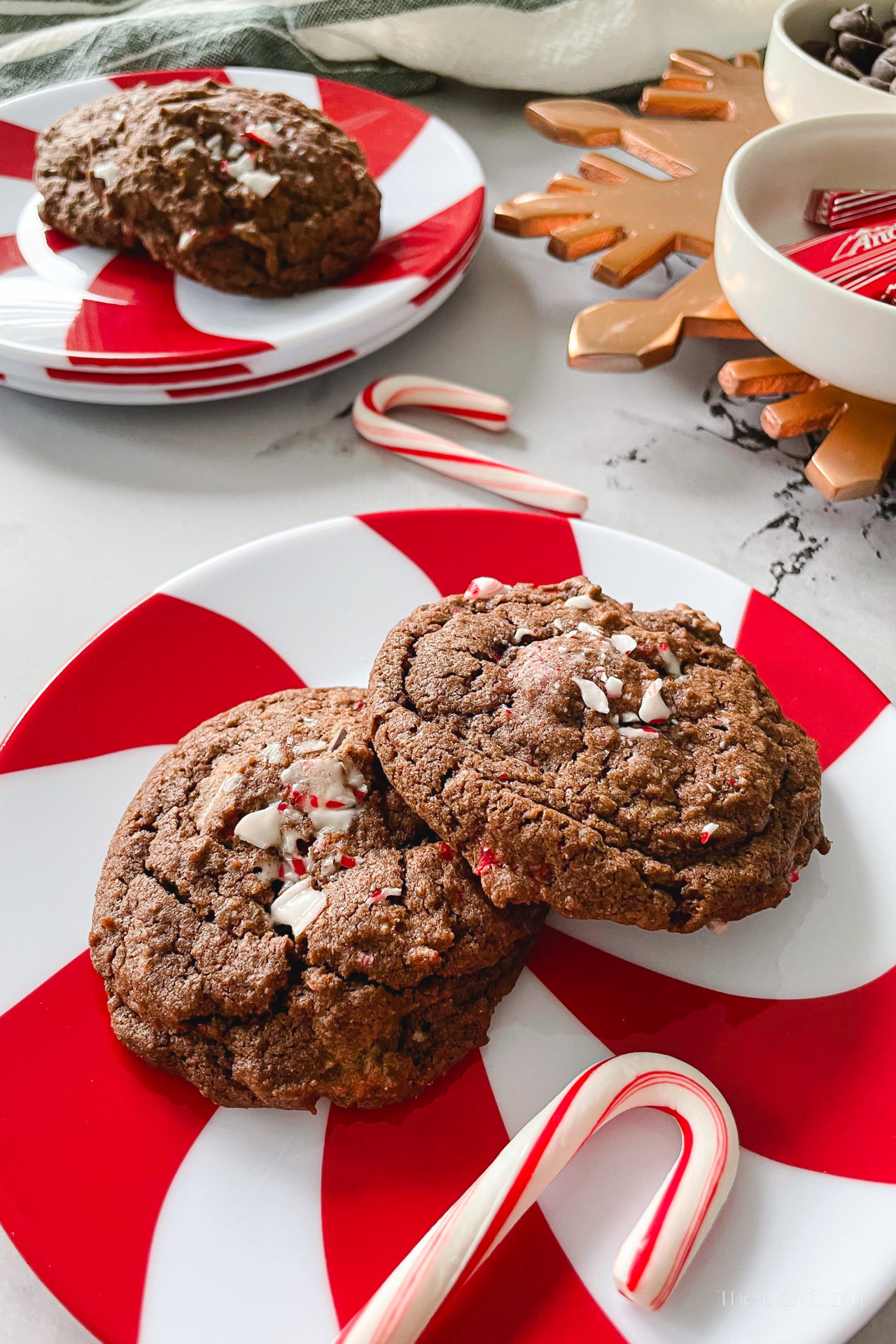 Peppermint Dark Chocolate Chip Cookies