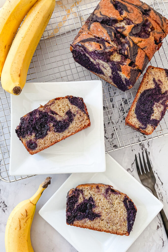 Ube Banana Bread Loaf - The Dish Diary