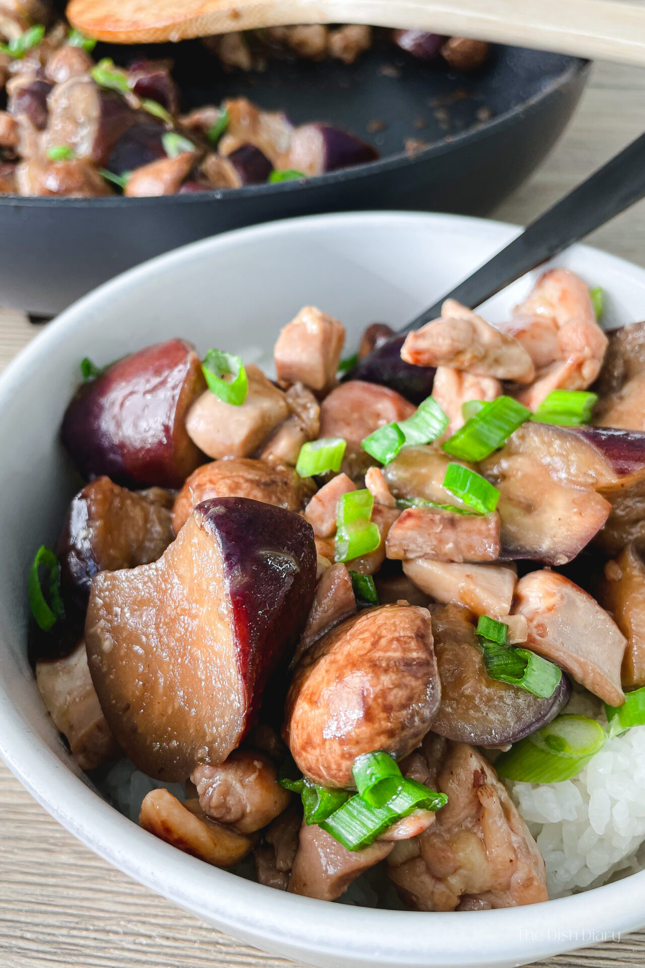 Chicken with Eggplant and Mushrooms