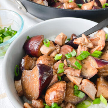 Chicken with Eggplant and Mushrooms