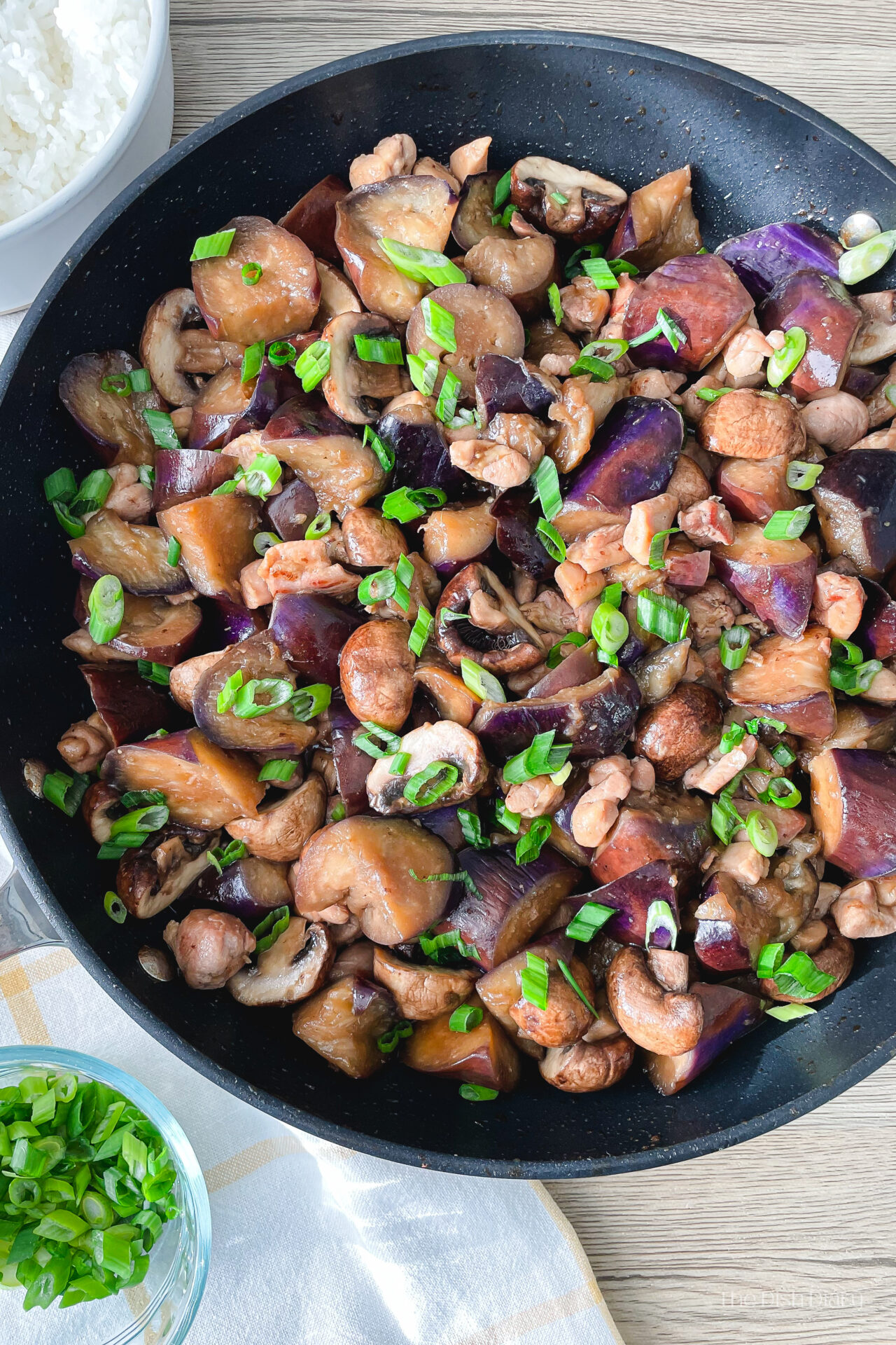 Chicken with Eggplant and Mushrooms